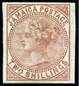 1883-97 Wmk CA 2s Venetian red imperf. plate proof