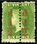 1881 (Sept.) 1/2d. on 6d. unsevered pair, fine unused with part original gum