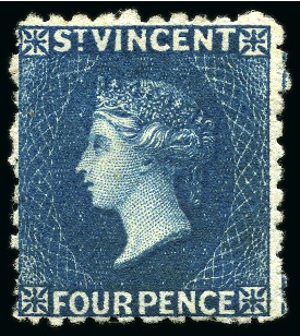 1877 4d deep blue, unused, large part original gum