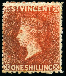 1875-77 1s vermilion, unused, large part original gum