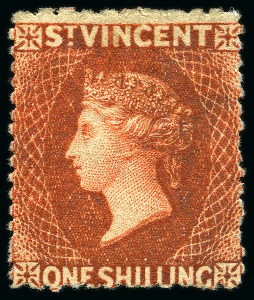 1875-77 1s vermilion, unused, part original gum