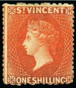 1875-77 1s vermilion, unused, part original gum