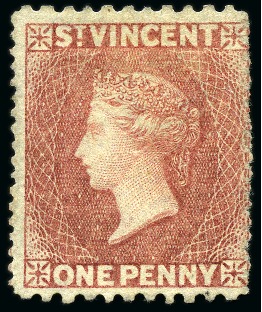 1866 1d. rose-red, unused with no gum, very rare (SG £6'000)