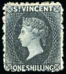 1862-68 1s slate-grey, unused with part original gum