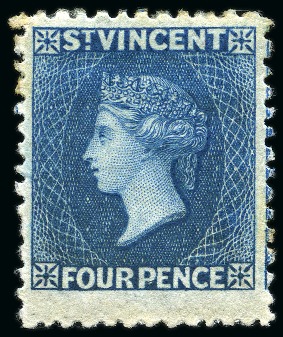 1862-68 4d. deep blue, fine unused with large part original gum