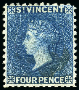 1862-68 4d. deep blue, unused with part original gum