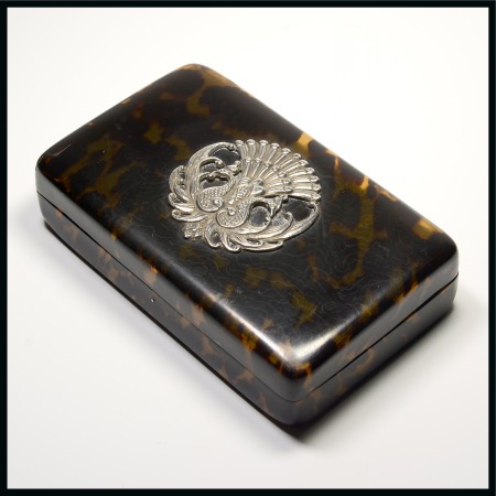 Miscellaneous material: Faux tortoiseshell six compartment box