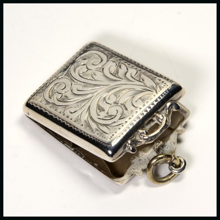 English Silver Boxes: 1910 Birmingham silver single compartment case