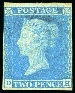 Stamp of Great Britain » 1841 2d Blue 1841 2d blue, unused with close to large margins, fine