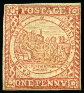 1850 1d Red plate II, intermediate impression on hard wove paper, position 20, close to clear margins, cleaned manuscript cancel