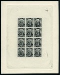 1861 1d, 4d, 6d and 1s, set of four sheetlets of 12, plate proofs in black reprinted by the Royal Philatelic Society in 1931