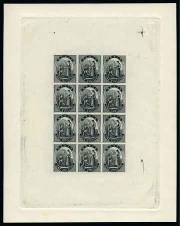 Stamp of St. Kitts-Nevis » Nevis 1861 1d, 4d, 6d and 1s, set of four sheetlets of 12, plate proofs in black reprinted by the Royal Philatelic Society in 1931
