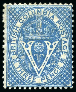 1865 3c Pale Blue INVERTED WATERMARK mint part og