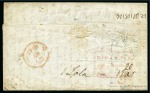 1849 Folded entire from Dinapore to Bedford, England, *