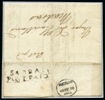 1819-22 Two stampless entires both addressed to Madras *