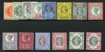 1887-1900 Jubilee Issue 1/2d to 1s (both 1/2d and 1s) basic mint nh set of 14