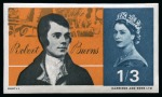1966 Robert Burns (ordinary) mint nh set of imprimaturs with N.P.M handstamps on reverse