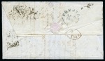 1843 (Apr 5) Wrapper from London to Preston bearing four 1d red-brown pl.29 beautifully tied by crisp London "2" in MCs