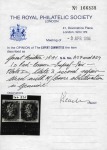 Stamp of Great Britain » 1840 1d Black and 1d Red plates 1a to 11 1840 1d Red pl.1c, printed from black plates, JA-JB pair with state 3 second repair, used