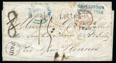 Stamp of Mauritius » Pre-Stamp & Stampless Postal History 1850 (27.12) Small neat stampless entire from "Bon Air Pamplemousses" to France