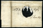 1822 (1.6) Folded entire from Port Louis to England, bearing 2-line 'PORT LOUIS/UNPAID' despatch hs on front (Type III)