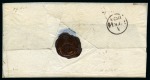 Stamp of Mauritius » Pre-Stamp & Stampless Postal History 1820 (1.2) Folded part entire from Port Louis to England, bearing superb strike of the 2-line 'PORT LOUIS/UNPAID' despatch hs on front (Type II)