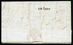 1817 (20.1) Folded entire from South Port to France, bearing fine strike of the black oval 'PORT LOUIS/POST PAID' despatch hs