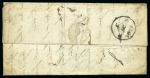 Stamp of Mauritius » Pre-Stamp & Stampless Postal History 1811 (20.1) Folded entire from Île Bourbon (Reunion) via Port Louis to the Island of Mull (Scotland), with black oval 'PORT LOUIS/POST PAID' despatch hs