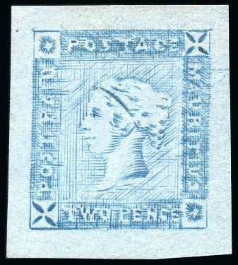 1859 Lapirot 2d blue, intermediate impression, unused without gum