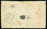 1851 (17.9) Small envelope from London and Torquay, England to Mauritius, franked GB 1851 1d red tied by 'B03' P&O Mail Boat barred oval 