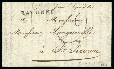 Stamp of Mauritius » Pre-Stamp & Stampless Postal History 1809 & 1810 Two entires both carried privately from Isle de France (Mauritius)
