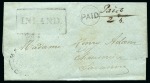 1851 (8.1) and (6.3) Two neat stampless entires both sent locally from Port Louis to Savane