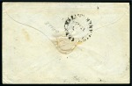 1854 (7.5) Incoming stampless envelope from Ceylon, with forwarding agents cachet 'FORWARDED/JOHN BLACK/GALLE'