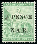1899 1/2 PENCE green mint hr, fine (SG £225)