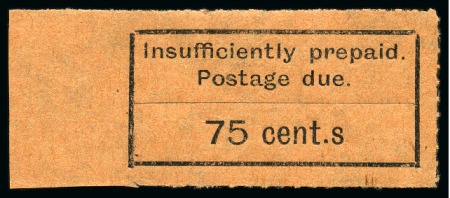 Postage Dues: 1926-30 3c to 75c group of ten values (excluding 6c, 12c and 25c but with both 18c) each showing variety "cent.s"