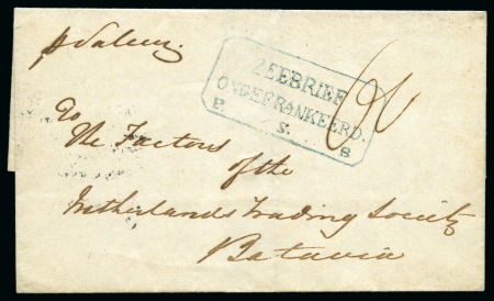 Stamp of Mauritius » Pre-Stamp & Stampless Postal History 1841 (3.1) Folded letter sheet from Port Louis via 'P. Valen' to Batavia