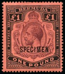 1918-22 2s to £1 set of 6 with SPECIMEN overprint