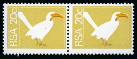 1974 Definitives Birds 20c mint nh trial pair with