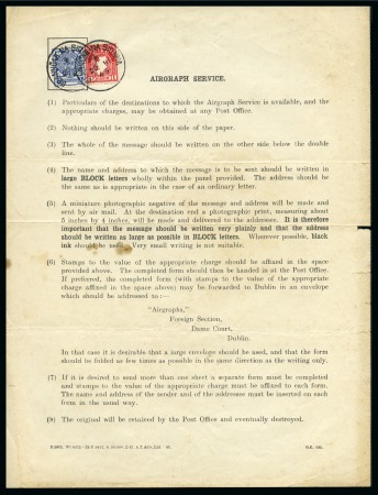 1943 Airgraph Forms: Group of unused and used forms