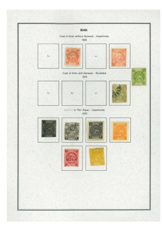 Stamp of Persia » Collections, Lots etc. 1870-1915, Album with mint & used collection as well as postal history