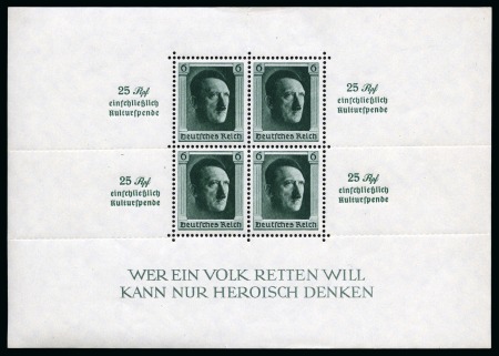 German Empire 1937 miniature esheet