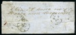 Stamp of Great Britain » 1854-70 Perforated Line Engraved 1855 (Jan 28) Entire from Charles Bracebridge, mentor and protector of Florence Nightingale, bearing GB 1854 1d tied by “petits chiffres” “1896” lozenge of Marseilles