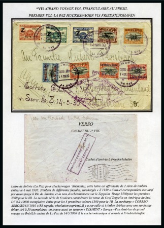 Stamp of Large Lots and Collections All World - Zeppelin: 1928-1936 ZEPPELIN Selection of 129 documents (mostly covers) partly mounted on exhibition pages, 