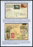 Stamp of Large Lots and Collections All World - Zeppelin: 1928-1936 ZEPPELIN Selection of 129 documents (mostly covers) partly mounted on exhibition pages, 