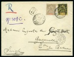 Stamp of Colonies françaises » Colonies Francaise Collections et Lots 1895-1916, Lot de 9 lettres pour la Suisse avec Type