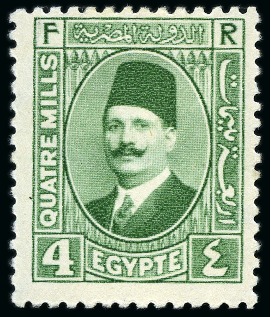 Stamp of Egypt » 1922-1936 King Fouad I Definitives 1927-1937 King Fouad Second Portrait issue 4m pale