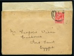 1918 Egypt Censor Mail: A cover sent from England c1918