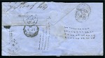 Stamp of Egypt » British Post Offices 1870 Cover sent to London franked with GB Queen Victoria 4d vermilion plate 12 pair tied by "B01" Alexandria
