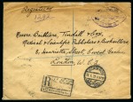 1922 Egypt Official Stamps: A Registered cover sent