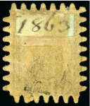 Stamp of Finland » 1860 Coat of Arms (Finnish Currency) 1866-1870 5p error of colour black on buff paper instead